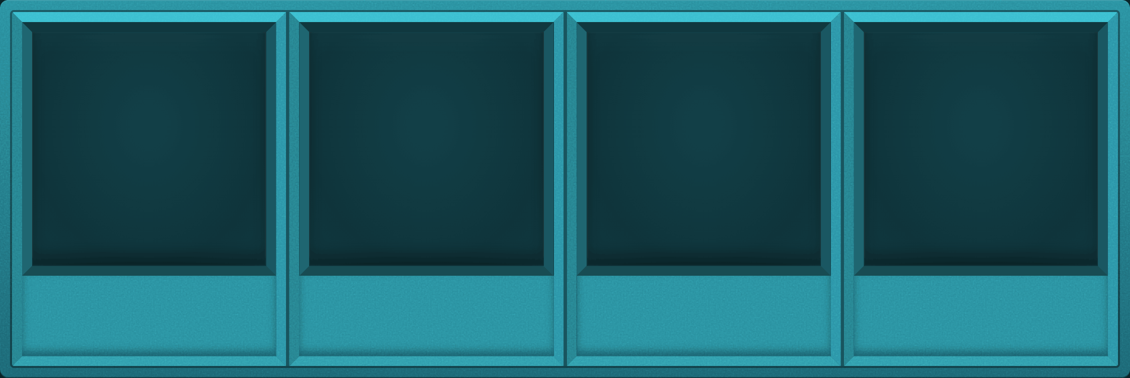 Electric Cyan Display Case (1x4)